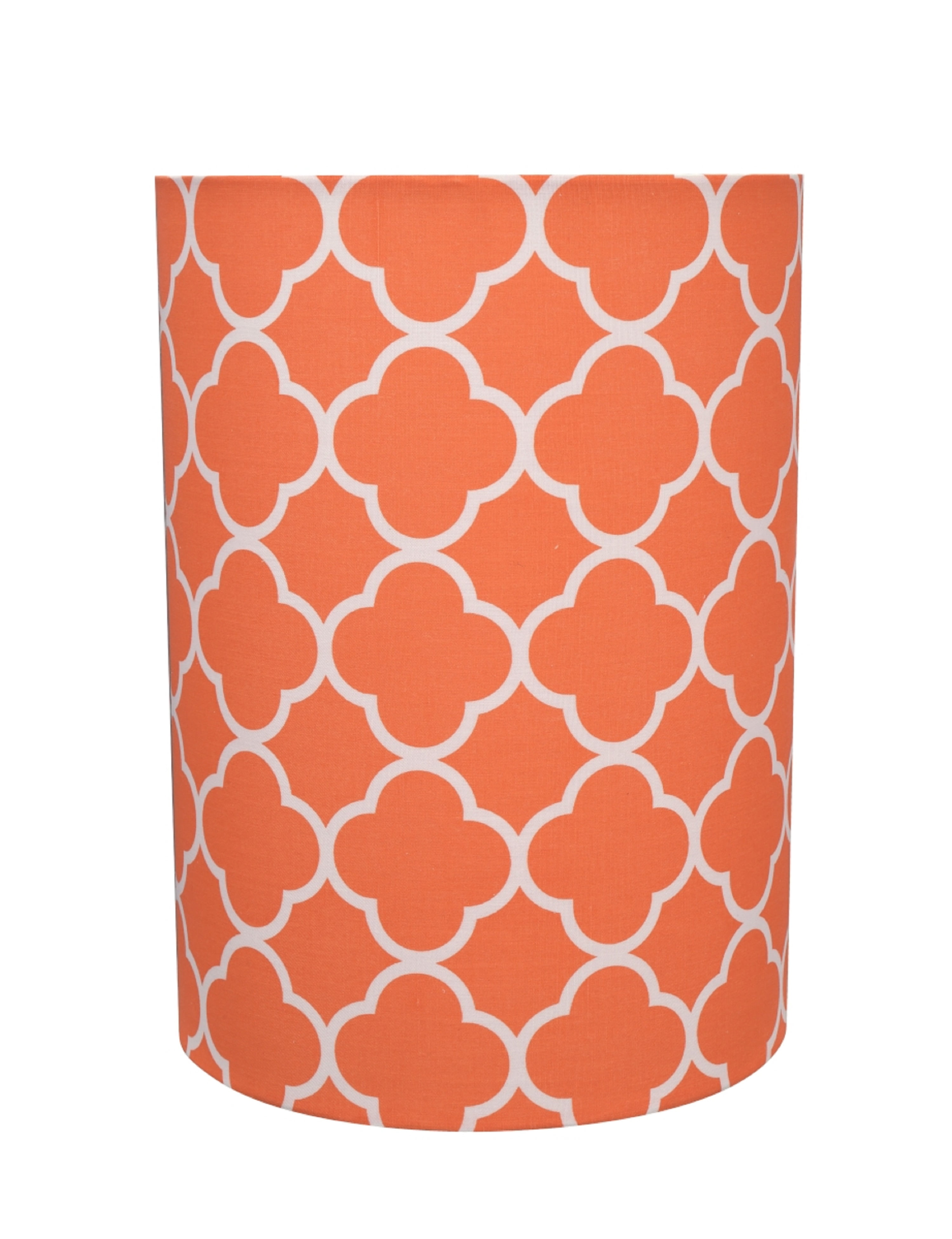 Aspen Creative 31129 Transitional Drum (Cylinder) Shaped Spider Construction Lamp Shade in Orange, 8" wide (8" x 8" x 11")
