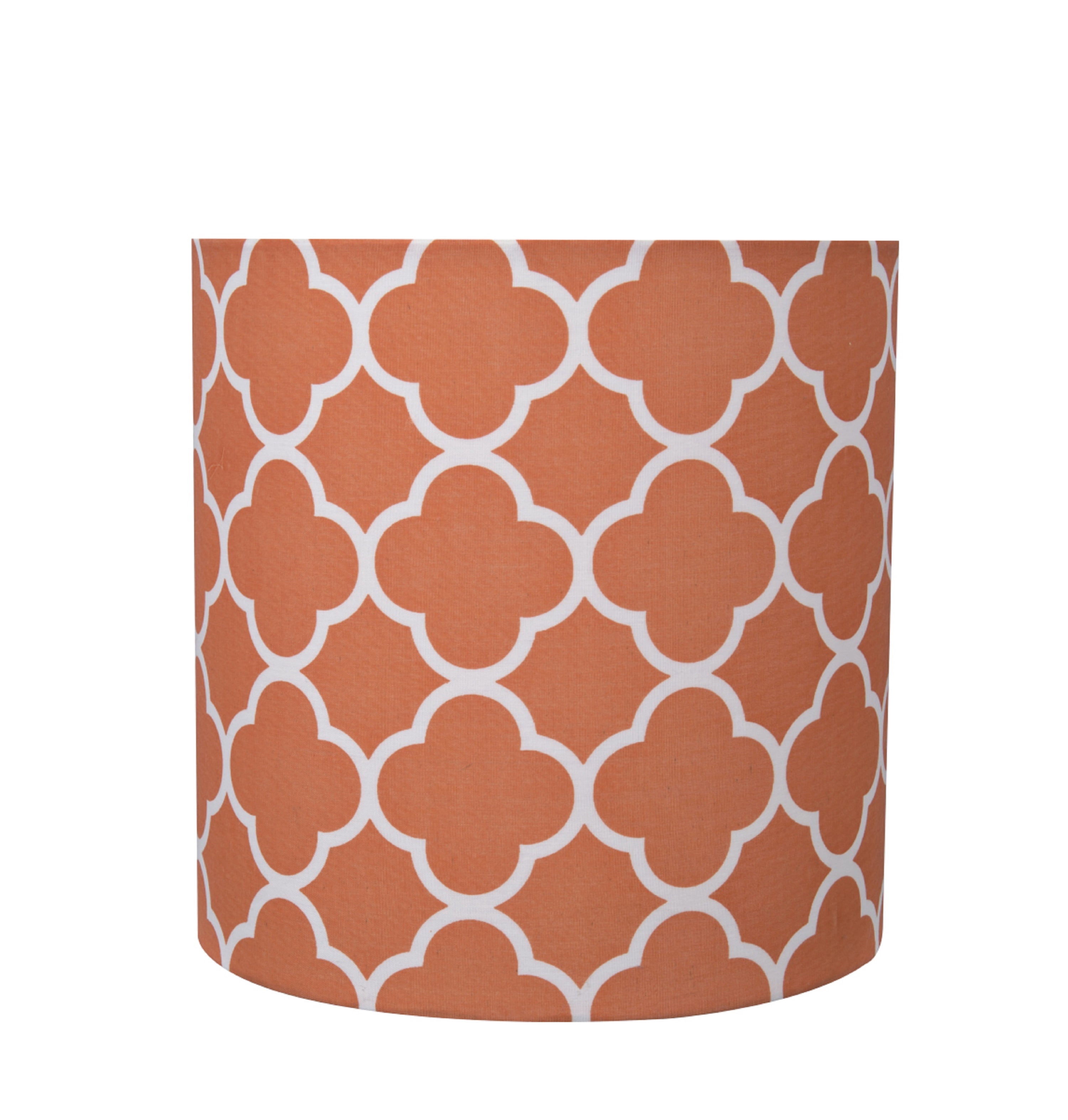 Aspen Creative 31125 Transitional Drum (Cylinder) Shaped Spider Construction Lamp Shade in Orange, 8" wide (8" x 8" x 8")