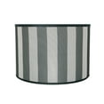 thumbnail image 1 of Aspen Creative 31161 Transitional Drum (Cylinder) Shaped Spider Construction Lamp Shade in Hunter Green & White Striped, 16" wide (16" x 16" x 11"), 1 of 5