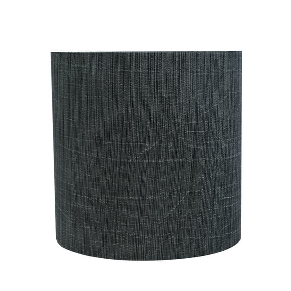 Aspen Creative 31193 Transitional Drum (Cylinder) Shaped Clip-On Construction Lamp Shade in Grey & Black, 5" wide (5" x 5" x 5")