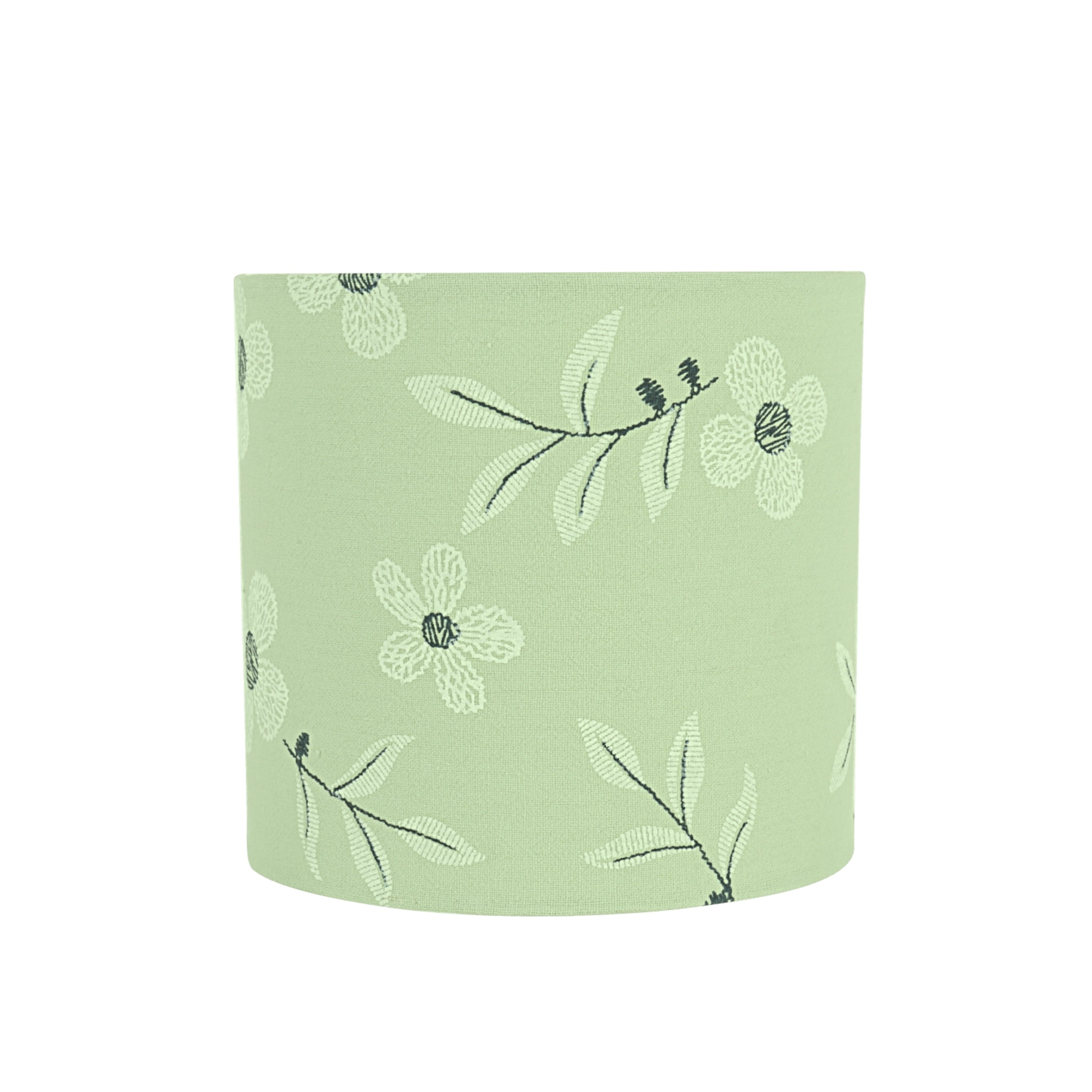 Aspen Creative 31197 Transitional Drum (Cylinder) Shaped Clip-On Construction Lamp Shade in Light Green, 5" wide (5" x 5" x 5")