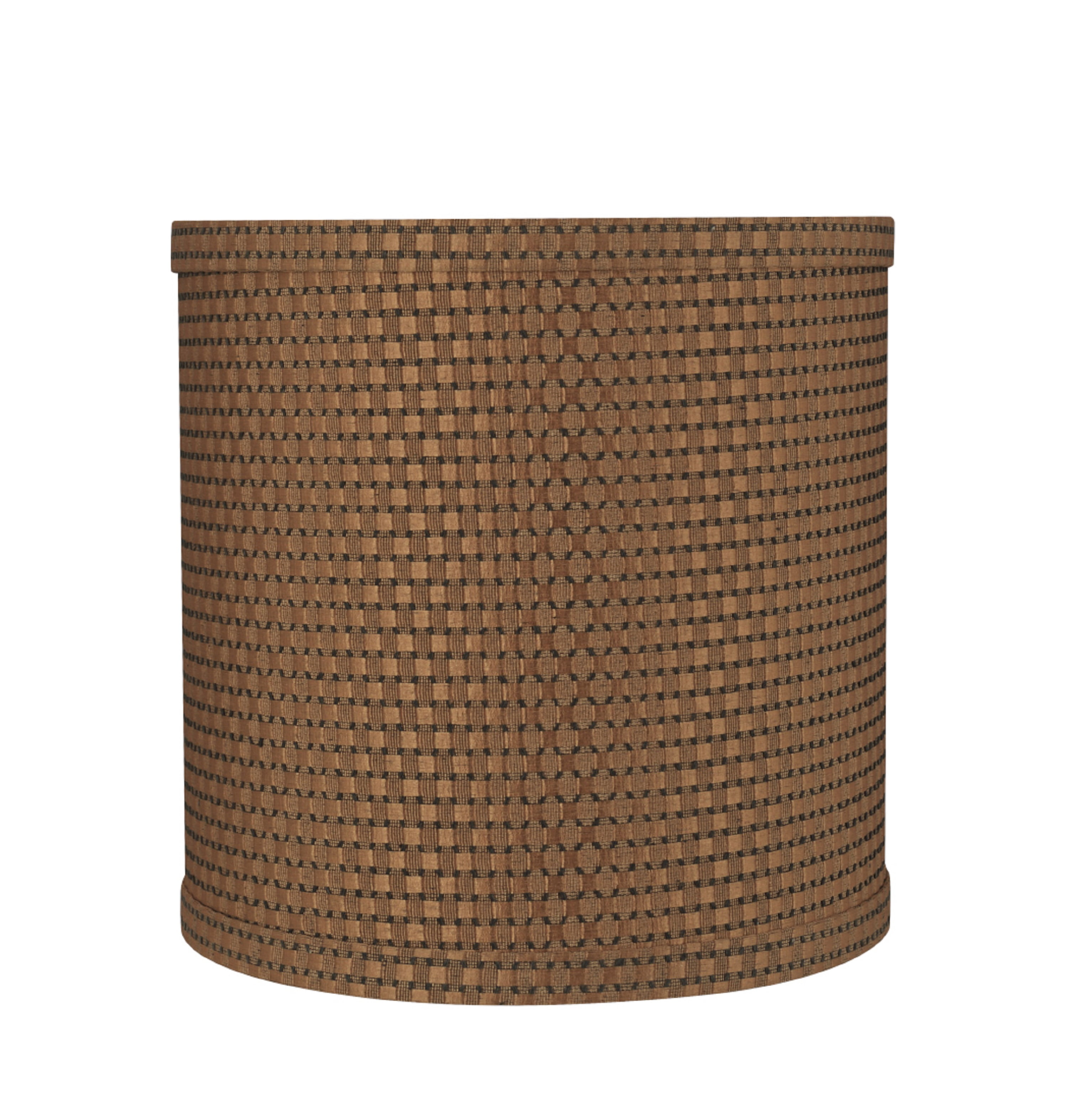 Aspen Creative 31233 Transitional Drum (Cylinder) Shape Spider Construction Lamp Shade in Brown, 8" wide (8" x 8" x 8")