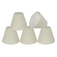 thumbnail image 1 of Aspen Creative 32038-5 Small Hardback Empire Shape Chandelier Clip-On Lamp Shade Set (5 Pack), Transitional Design in Oatmeal, 6" bottom width (3" x 6" x 5"), 1 of 7