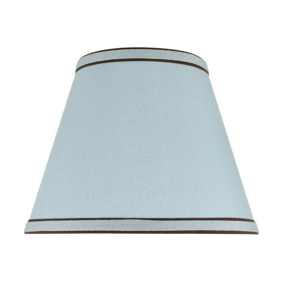 Aspen Creative 32040 Transitional Hardback Empire Shape Spider Construction Lamp Shade in Light Blue, 9" wide (5" x 9" x 7")