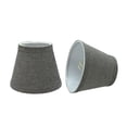 thumbnail image 1 of Aspen Creative 32064-2 Small Hardback Empire Shape Chandelier Clip-On Lamp Shade Set (2 Pack), Transitional Design in Grey, 5" bottom width (3" x 5" x 4"), 1 of 7