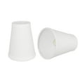 thumbnail image 1 of Aspen Creative 32080-2 Small Hardback Empire Shape Chandelier Clip-On Lamp Shade Set (2 Pack), Transitional Design in Off White, 4" bottom width (2.5" x 4" x 5"), 1 of 7