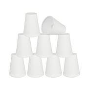 Aspen Creative 32080-9 Small Hardback Empire Shape Chandelier Clip-On Lamp Shade Set 9 Pack, Transitional Design in Off White, 4" bottom width 2.5" x 4" x 5"