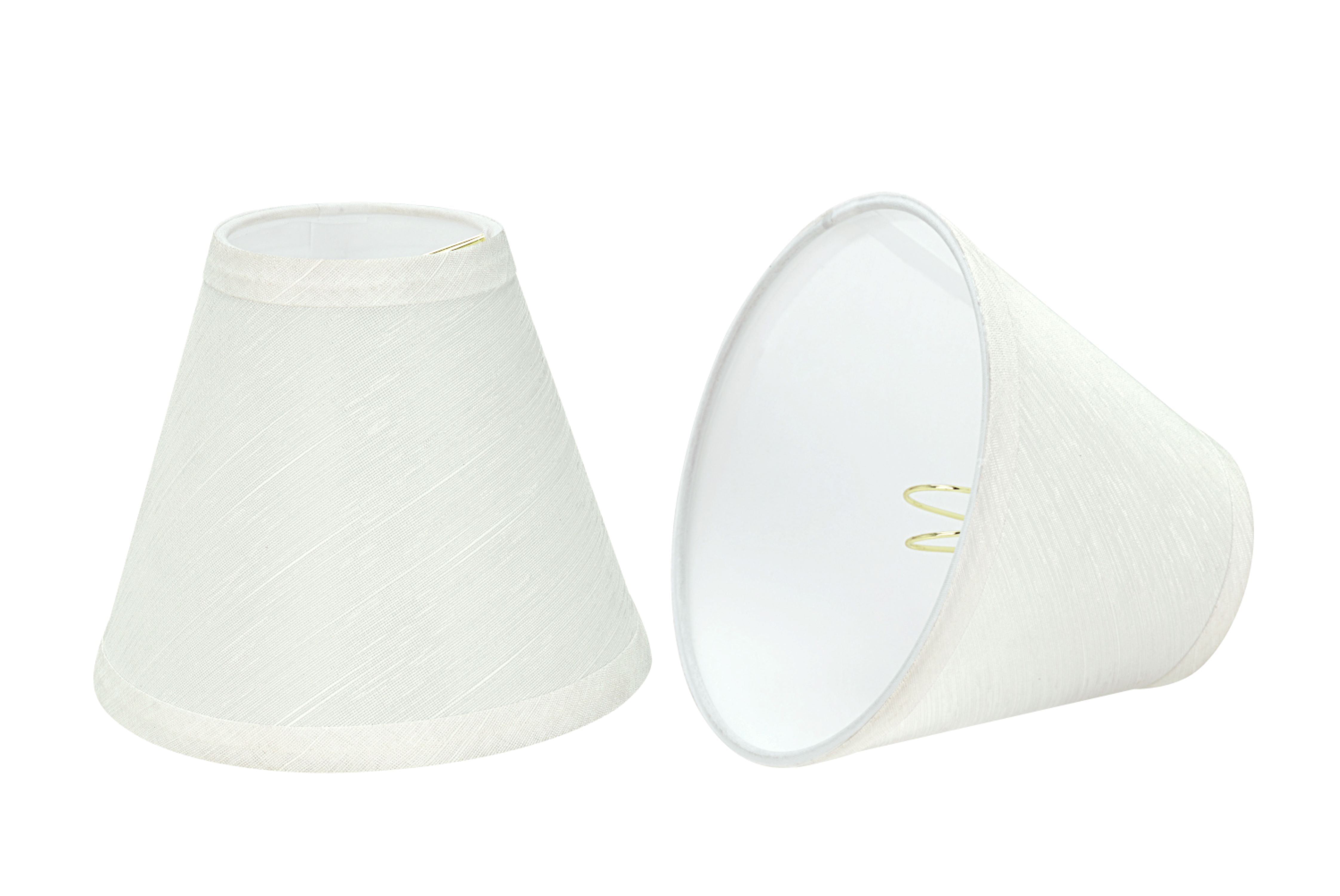 Eggshell Gauze Textured Fabric Empire Chandelier Lamp Shades, 6" Bottom Width, Set of 2