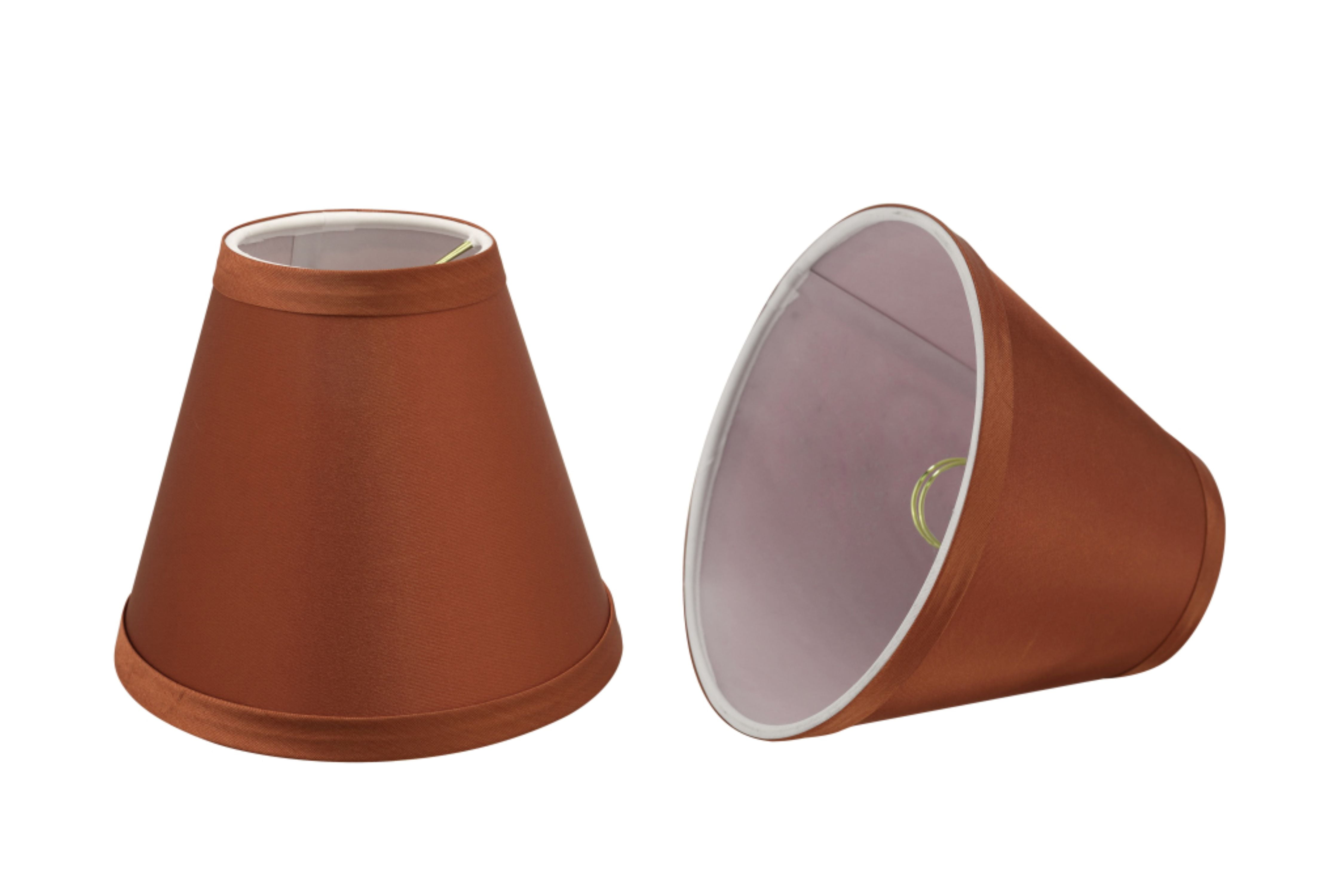 Redwood Sateen Fabric Empire Chandelier Lamp Shade Set
