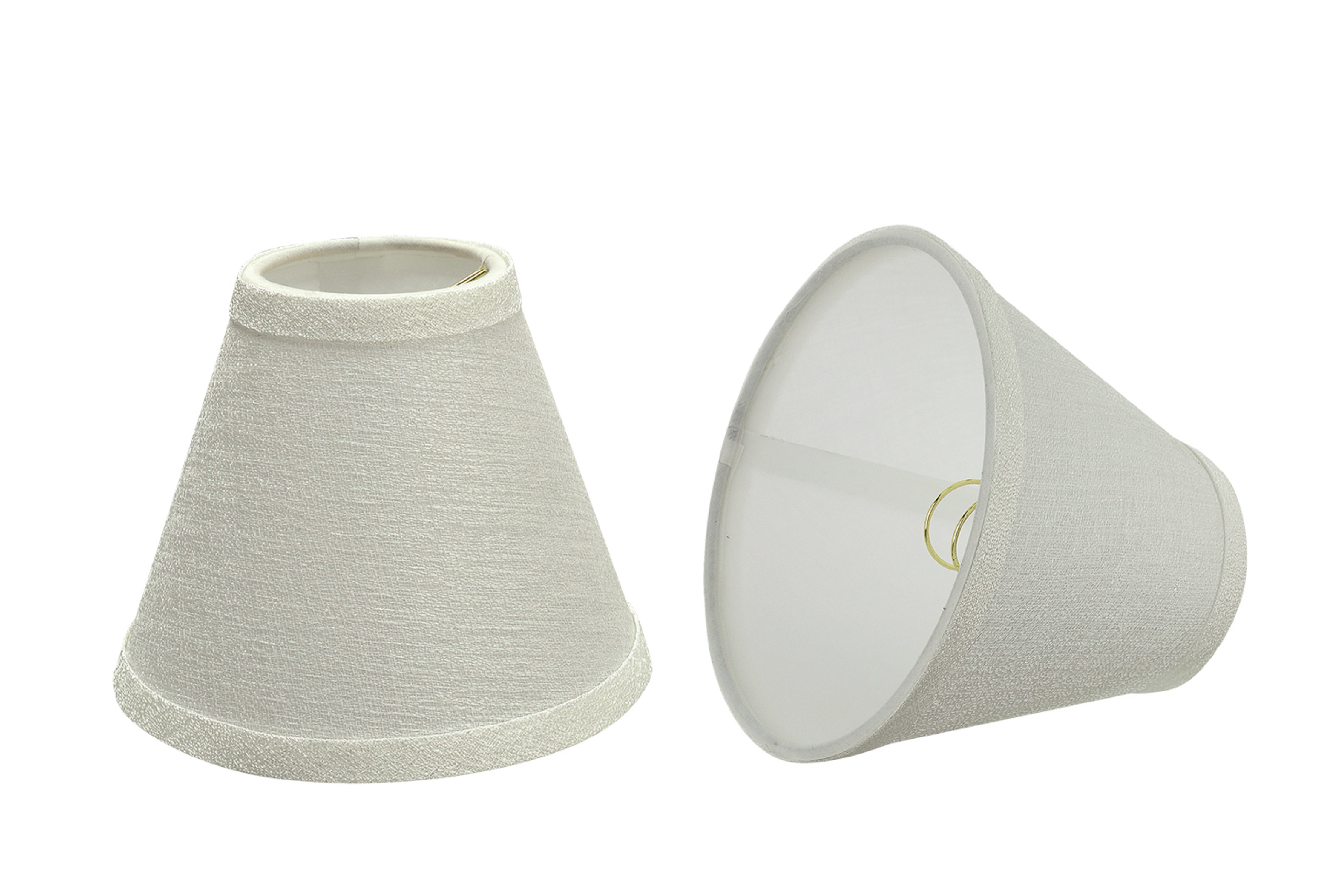 Pearl Linen Empire Chandelier Lamp Shade Set, 6" Bottom Width