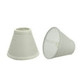 thumbnail image 1 of Aspen Creative 32119-2 Small Hardback Empire Shape Chandelier Clip-On Lamp Shade Set (2 Pack), Transitional Design in Pearl Linen, 6" bottom width (3" x 6" x 5"), 1 of 7