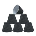 thumbnail image 1 of Aspen Creative 32120-6 Small Hardback Empire Shape Chandelier Clip-On Lamp Shade Set (6 Pack), Transitional Design in Grey-Blue, 6" bottom width (3" x 6" x 5"), 1 of 7