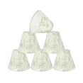 thumbnail image 1 of Aspen Creative 32124-6 Small Hardback Empire Shape Chandelier Clip-On Lamp Shade Set (6 Pack), Transitional Design in Off White, 6" bottom width (3" x 6" x 5"), 1 of 7