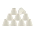 thumbnail image 1 of Aspen Creative 32127-9 Small Hardback Empire Shape Chandelier Clip-On Lamp Shade Set (9 Pack), Transitional Design in Off White, 6" bottom width (3" x 6" x 5"), 1 of 7
