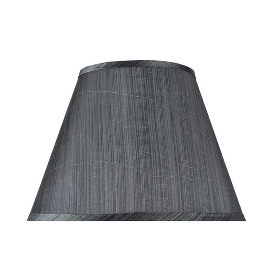 Aspen Creative 32185, Transitional Hardback Empire Shaped Spider Construction Lamp Shade in Grey & Black, 13" wide (7" x 13" x 9 1/2")