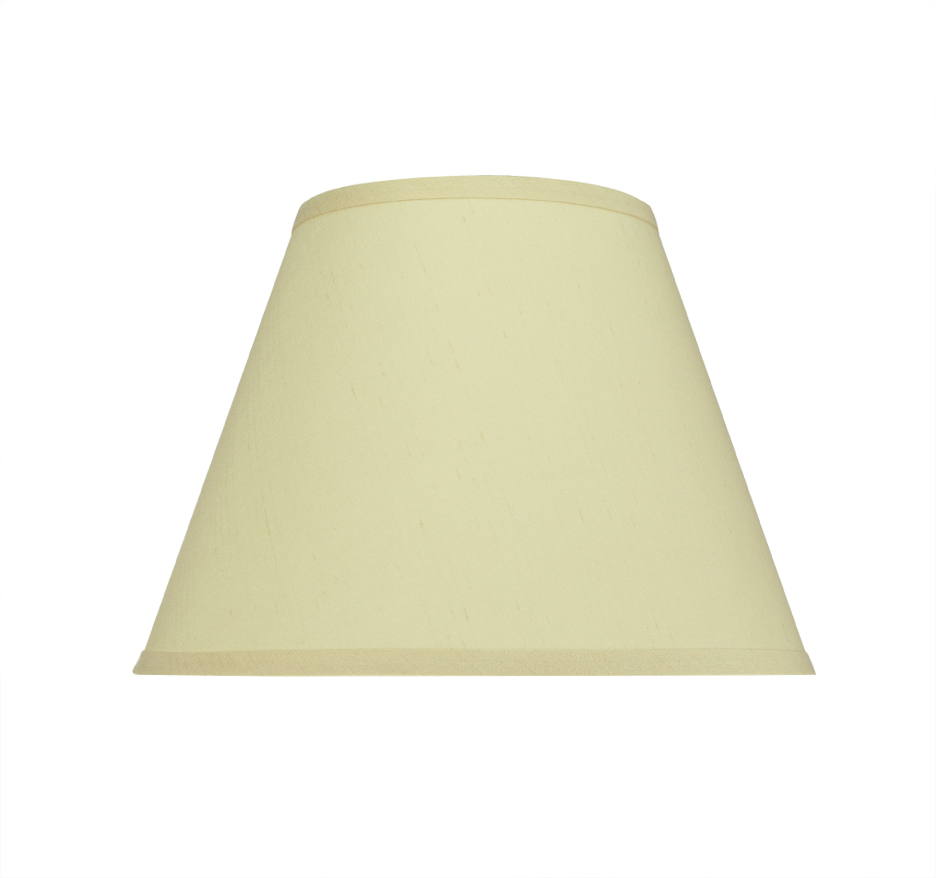Off-White Faux Silk Empire Lamp Shade, 13" Wide