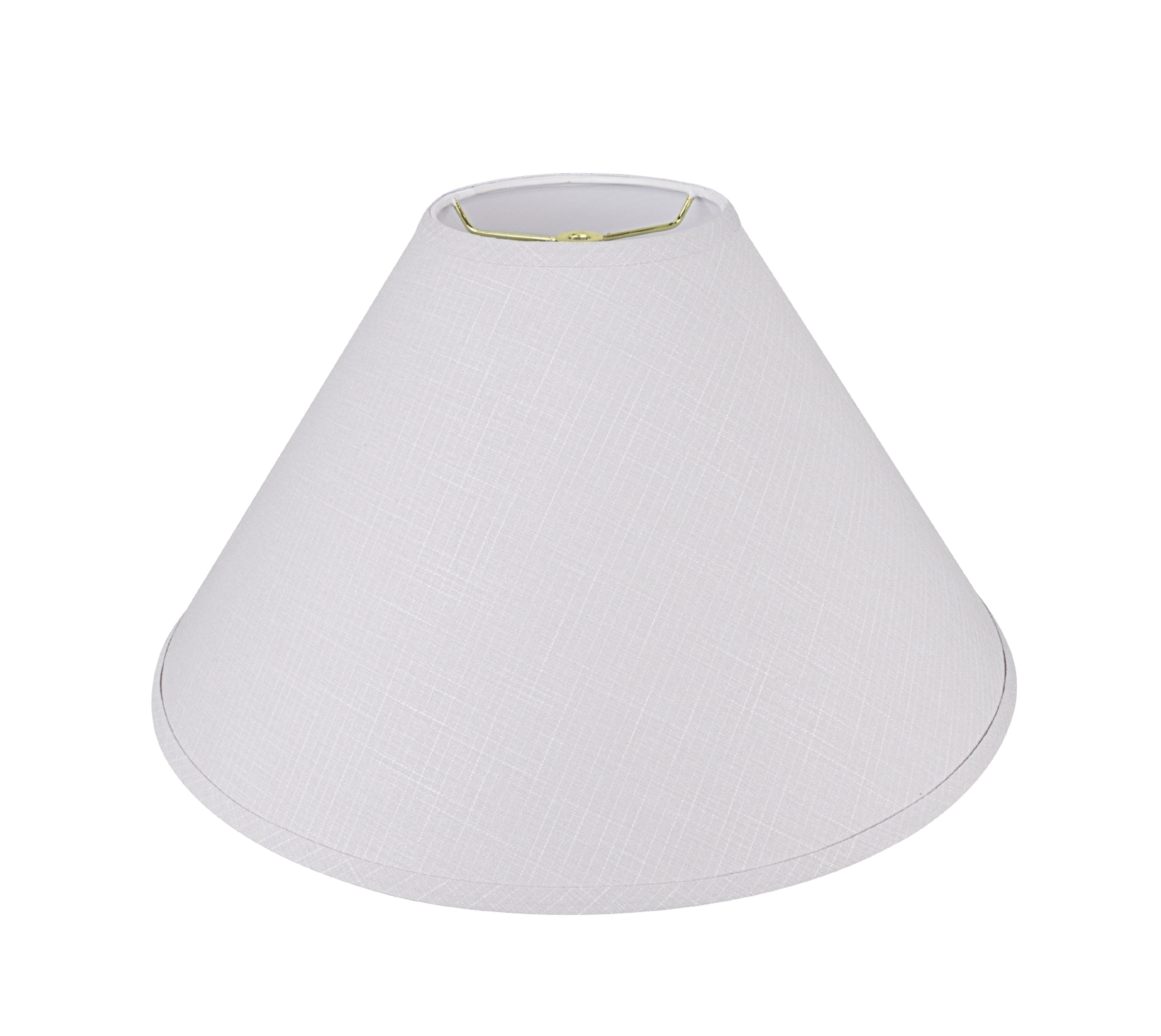 Light Grey Linen Empire Lamp Shade, 19" Bottom x 12" Height
