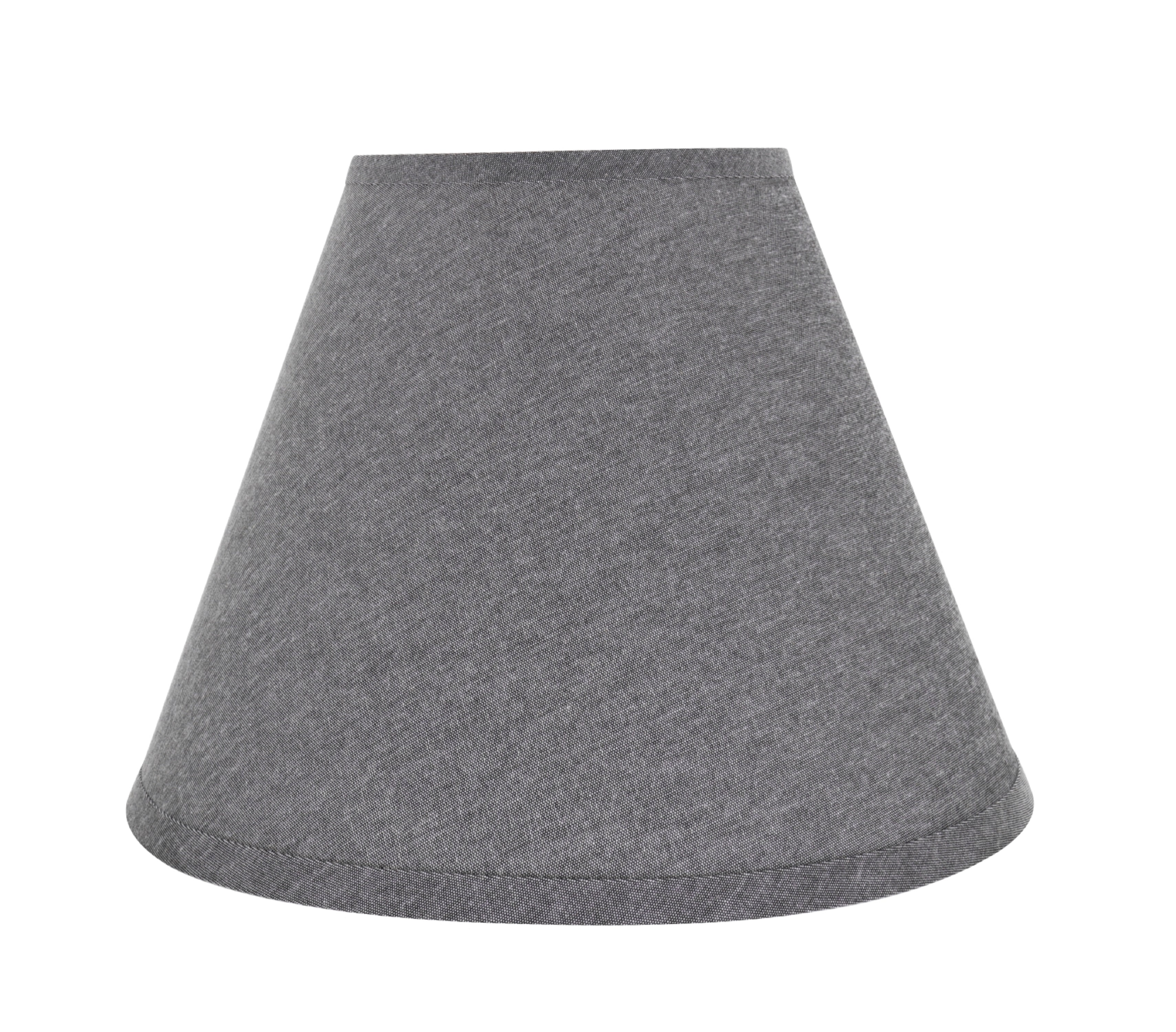 Gray Textured Fabric Empire Lamp Shade, 14" Wide
