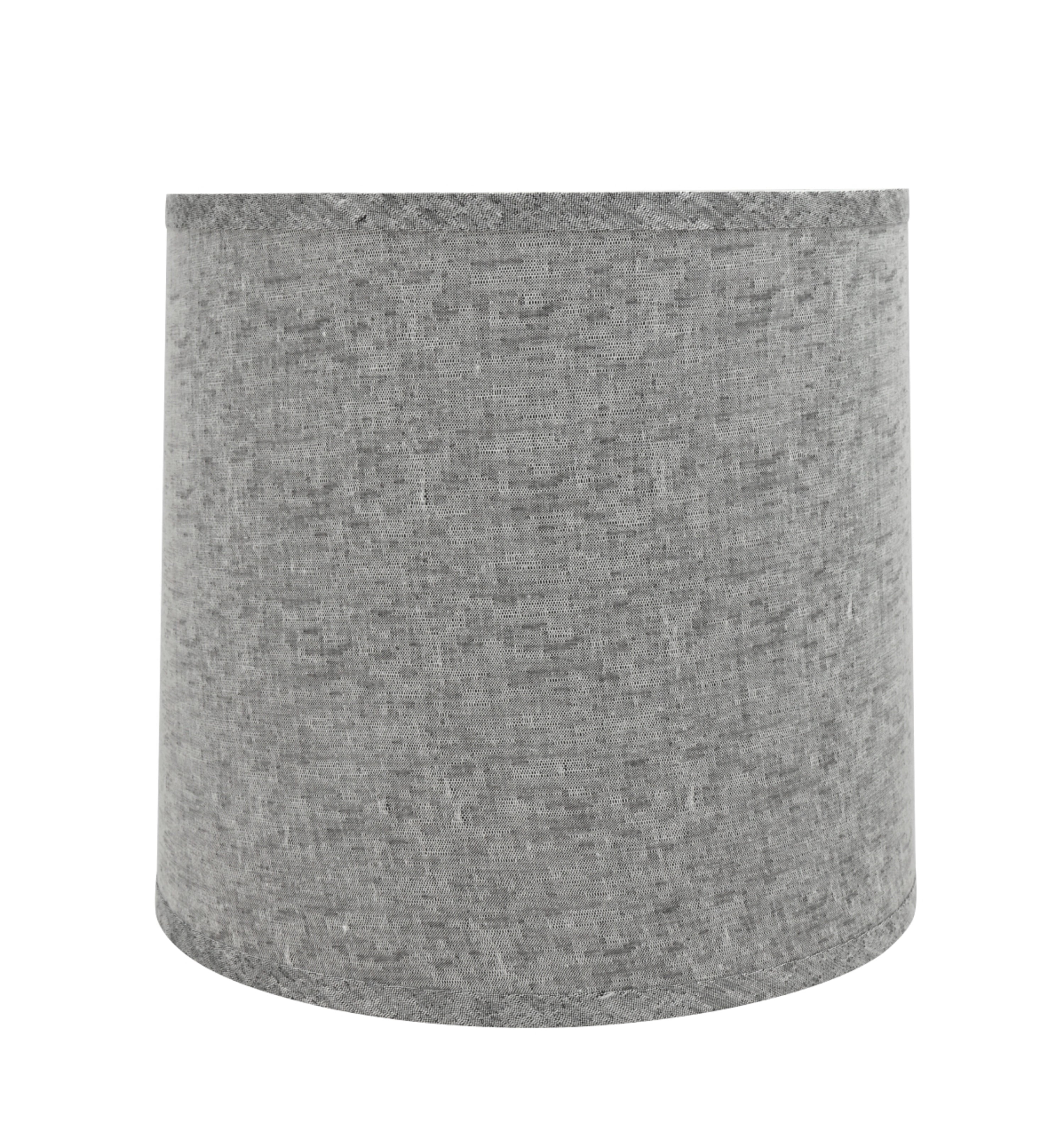 Aspen Creative 32502 Transitional Drum (Cylinder) Shaped Spider Construction Lamp Shade in Grey, 13" wide (12" x 13" x 12")