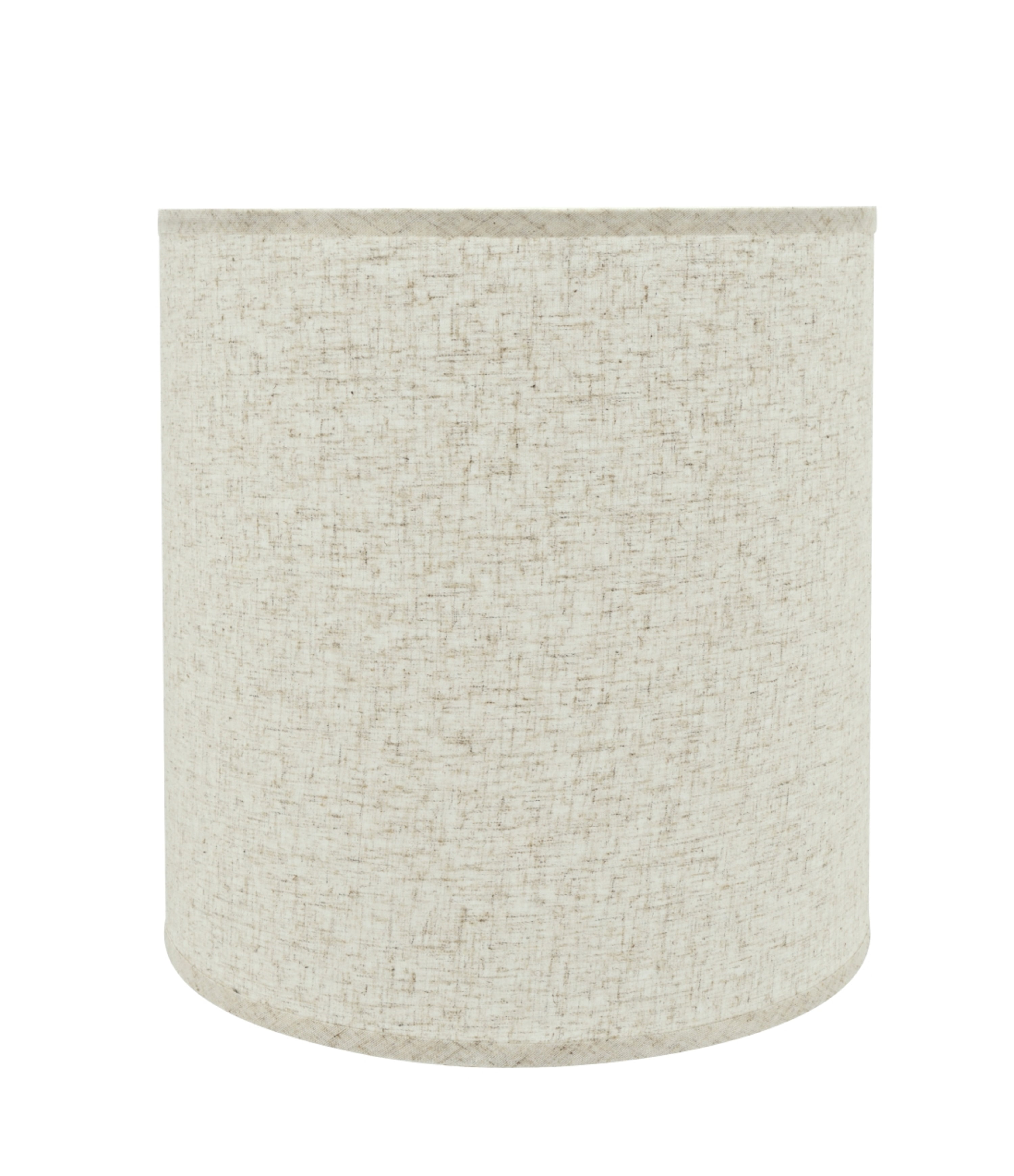 Beige Linen Drum Lamp Shade with Spider Construction, 15"