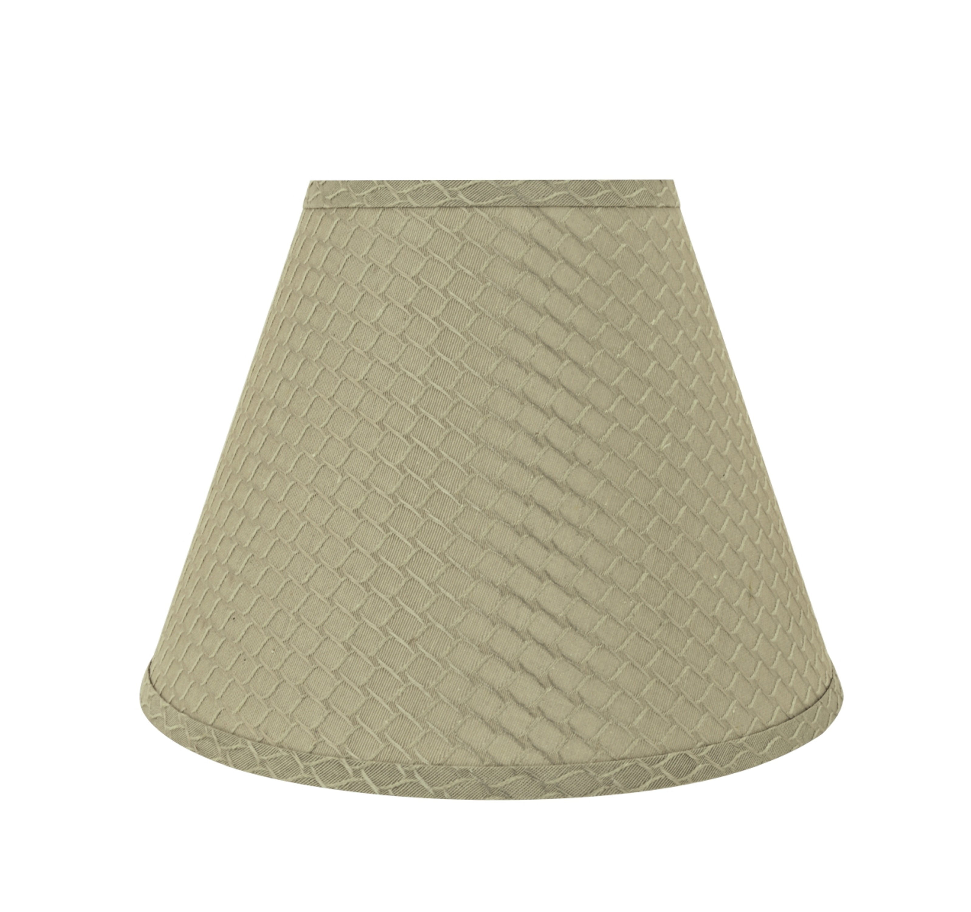 Sand Yellow Jacquard Textured Fabric Empire Lamp Shade, 12" Wide