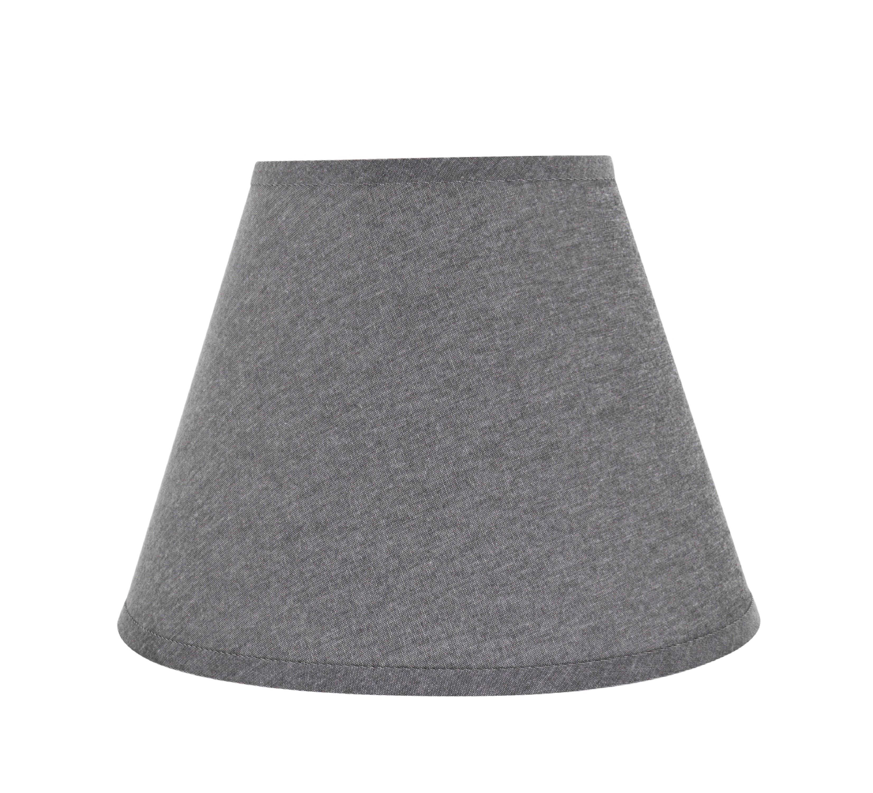 Gray Textured Fabric Empire Lamp Shade, 12" Wide