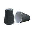 thumbnail image 1 of Aspen Creative 32651-2 Small Hardback Empire Shape Chandelier Clip-On Lamp Shade Set (2 Pack), Transitional Design in Grey & Black, 4" bottom width (2 1/2" x 4" x 5"), 1 of 7