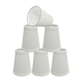 thumbnail image 1 of Aspen Creative 32652-6 Small Hardback Empire Shape Chandelier Clip-On Lamp Shade Set (6 Pack), Transitional Design in White, 4" bottom width (2 1/2" x 4" x 5"), 1 of 7