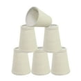 thumbnail image 1 of Aspen Creative 32653-6 Small Hardback Empire Shape Chandelier Clip-On Lamp Shade Set (6 Pack), Transitional Design in Oatmeal, 4" bottom width (2 1/2" x 4" x 5" ), 1 of 7