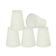 thumbnail image 1 of Aspen Creative 32666-5 Small Hardback Empire Shape Chandelier Clip-On Lamp Shade Set (5 Pack), Transitional Design in White, 4" bottom width (2 1/2" x 4" x 5" ), 1 of 7