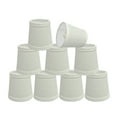 thumbnail image 1 of Aspen Creative 32713-9 Small Hardback Empire Shape Chandelier Clip-On Lamp Shade Set (9 Pack), Transitional Design in Off White, 4" bottom width (3" x 4" x 4"), 1 of 7