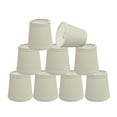 thumbnail image 1 of Aspen Creative 32714-9 Small Hardback Empire Shape Chandelier Clip-On Lamp Shade Set (9 Pack), Transitional Design in Off White, 4" bottom width (3" x 4" x 4"), 1 of 7