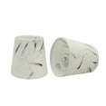 thumbnail image 1 of Aspen Creative 32720-2 Small Hardback Empire Shape Chandelier Clip-On Lamp Shade Set (2 Pack), Transitional Design in Off White, 4" bottom width (3" x 4" x 4"), 1 of 7