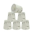 thumbnail image 1 of Aspen Creative 32720-6 Small Hardback Empire Shape Chandelier Clip-On Lamp Shade Set (6 Pack), Transitional Design in Off White, 4" bottom width (3" x 4" x 4"), 1 of 7