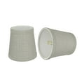 thumbnail image 1 of Aspen Creative 32721-2 Small Hardback Empire Shape Chandelier Clip-On Lamp Shade Set (2 Pack), Transitional Design in Grey, 4" bottom width (3" x 4" x 4"), 1 of 7