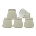 thumbnail image 1 of Aspen Creative 32861-5 Small Hardback Empire Shape Chandelier Clip-On Lamp Shade Set (5 Pack), Transitional Design in Light Grey, 5" bottom width (4" x 6" x 5"), 1 of 7