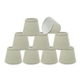 thumbnail image 1 of Aspen Creative 32861-9 Small Hardback Empire Shape Chandelier Clip-On Lamp Shade Set (9 Pack), Transitional Design in Light Grey, 5" bottom width (4" x 6" x 5"), 1 of 7