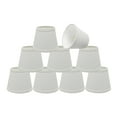 thumbnail image 1 of Aspen Creative 32862-9 Small Hardback Empire Shape Chandelier Clip-On Lamp Shade Set (9 Pack), Transitional Design in White, 5" bottom width (4" x 6" x 5"), 1 of 7