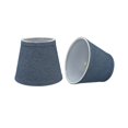 thumbnail image 1 of Aspen Creative 32863-2 Small Hardback Empire Shape Chandelier Clip-On Lamp Shade Set (2 Pack), Transitional Design in Washing Blue, 5" bottom width (4" x 6" x 5"), 1 of 7
