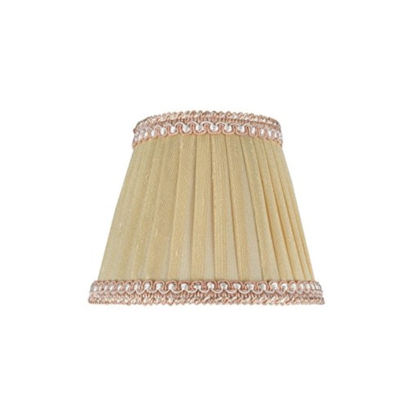 Small Gold Pleated Empire Clip-On Lamp Shade