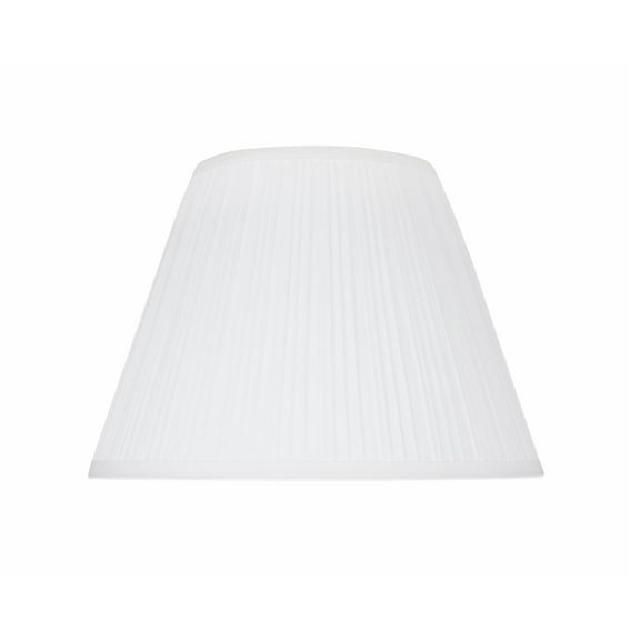 Aspen Creative 33011 Transitional Pleated Empire Shape Spider Construction Lamp Shade in White, 13" wide (7" x 13" x 9 1/2")