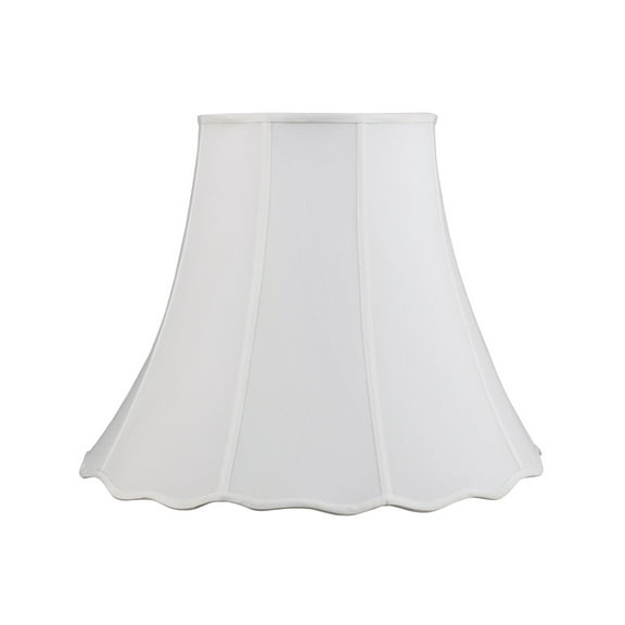 Aspen Creative 34005 Transitional Scallop Bell Shape Spider Construction Lamp Shade in White, 20" wide (10" x 20" x 15 3/4")