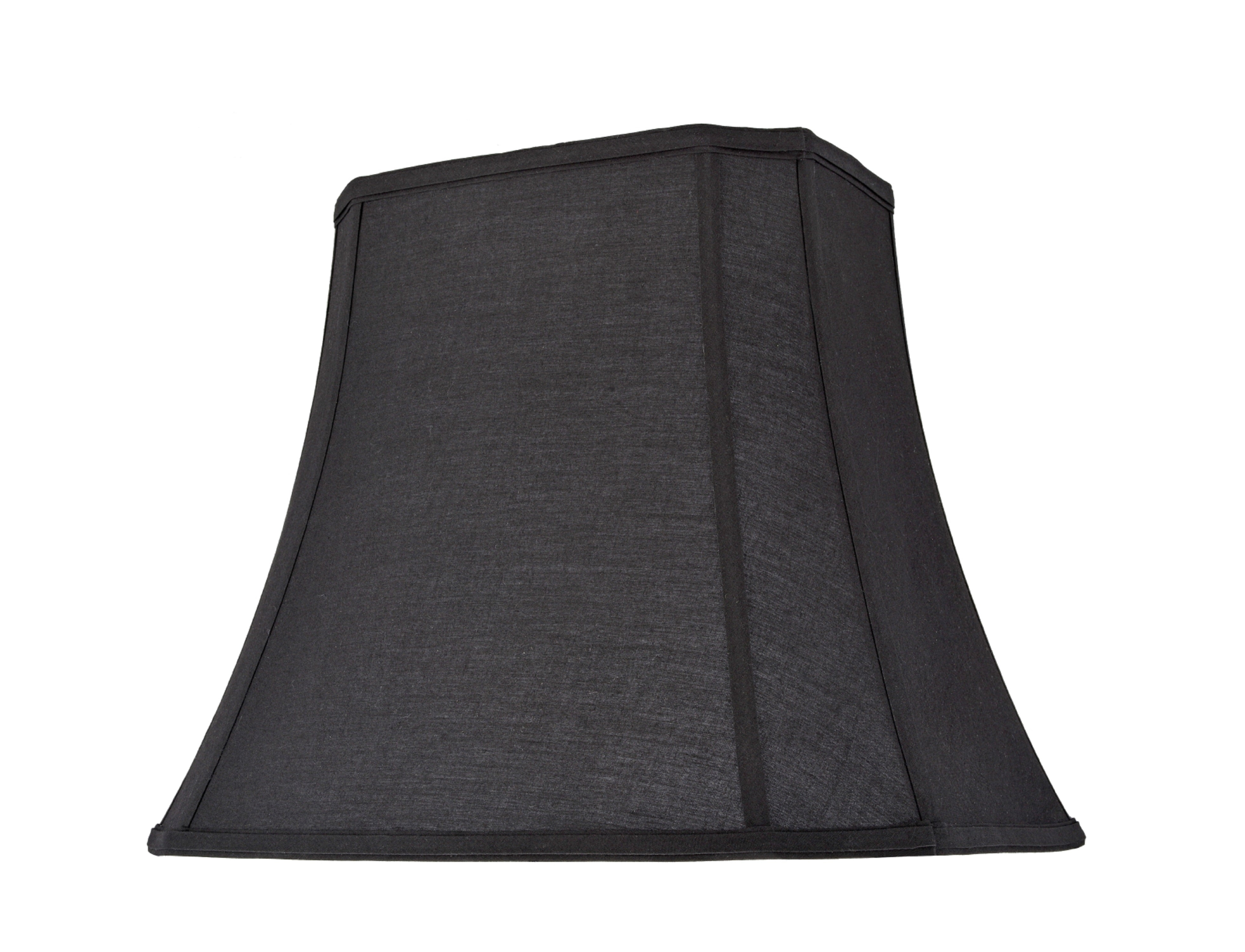Aspen Creative 34046 Transitional Oblong Cut Corner Bell Spider Construction Lamp Shade in Black, 12" wide (10" x 12" x 13")