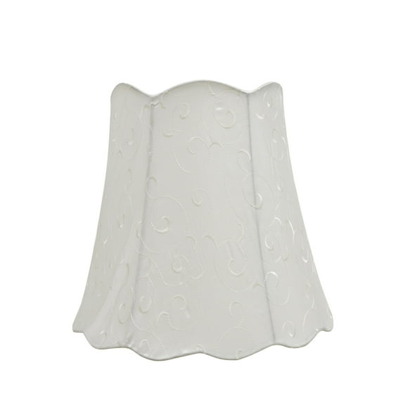 Aspen Creative 34061 Transitional Scallop Bell Shape Spider Construction Lamp Shade in Beige, 16" wide (10" x 16" x 15")