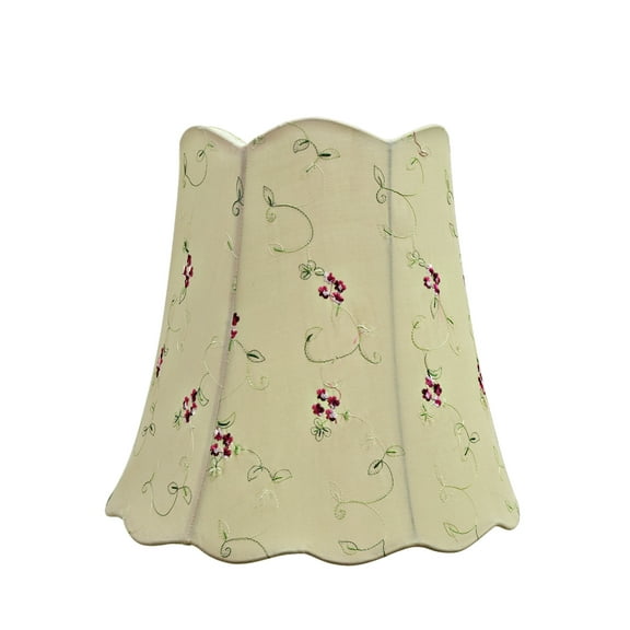 Aspen Creative 34062 Transitional Scallop Bell Shape Spider Construction Lamp Shade in Apricot, 16" wide (10" x 16" x 15")