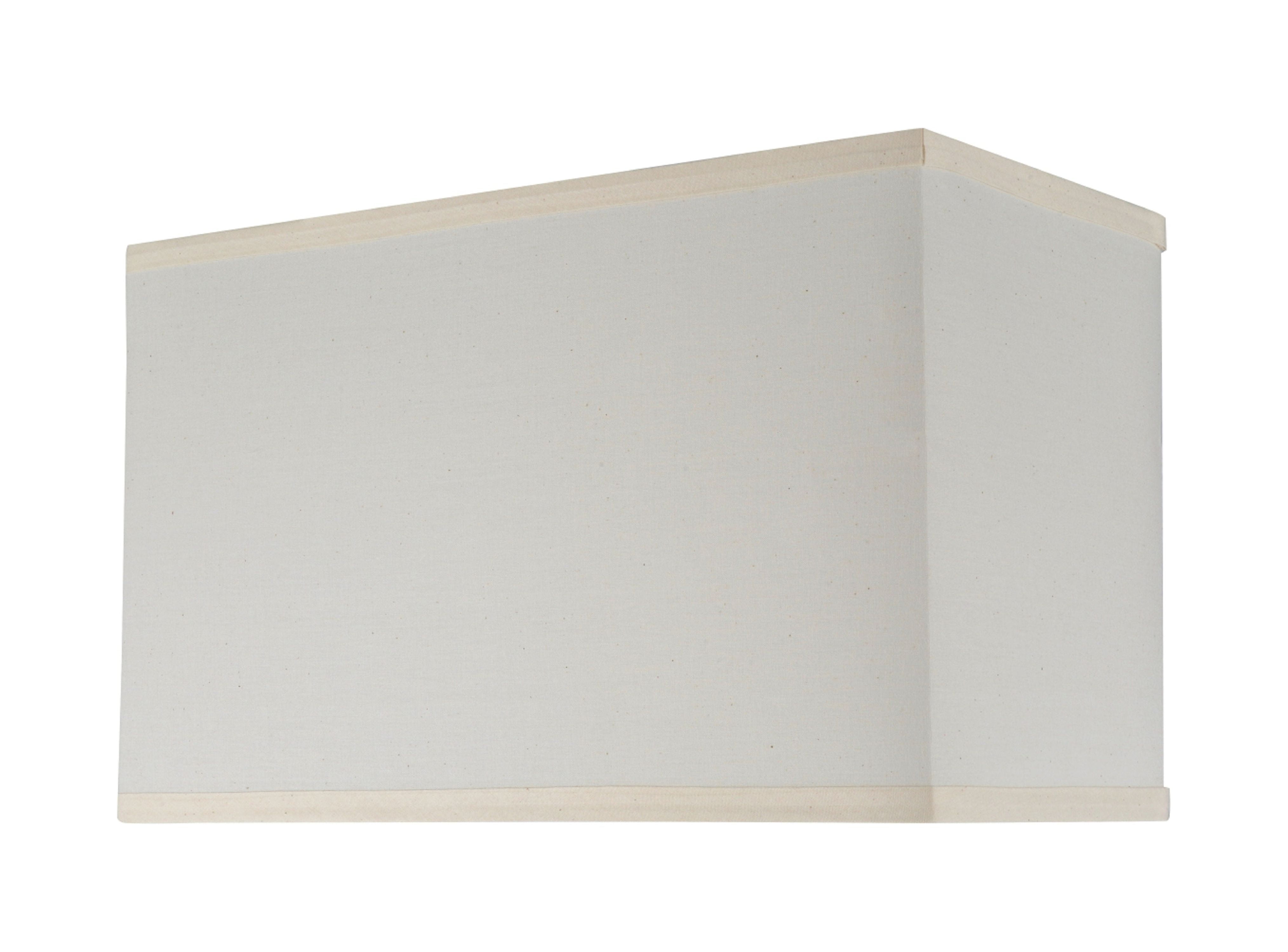 Aspen Creative 36002 Transitional Rectangle Hardback Shape Spider Construction Lamp Shade in Off-White, 8" + 16" wide (8" + 16") x (8" + 16") x 10"