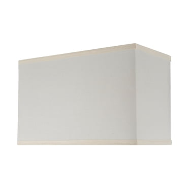 Aspen Creative 8" + 16" Rectangular Black Lamp Shade – Spider Fit, Linen Fabric, Hardback – Fits Table & Accent Lamps