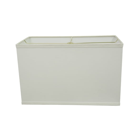 Aspen Creative 36005, Transitional Rectangular Hardback Shaped Spider Construction Lamp Shade in White, 8" + 16" wide (8" + 16") x (8" + 16") x 10"