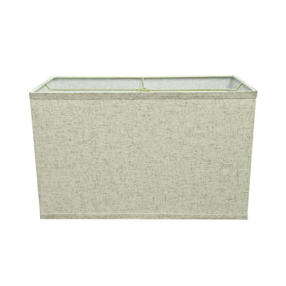 Aspen Creative 36006, Transitional Rectangular Hardback Shaped Spider Construction Lamp Shade in Beige, 8" + 16" wide (8" + 16") x (8" + 16") x 10"