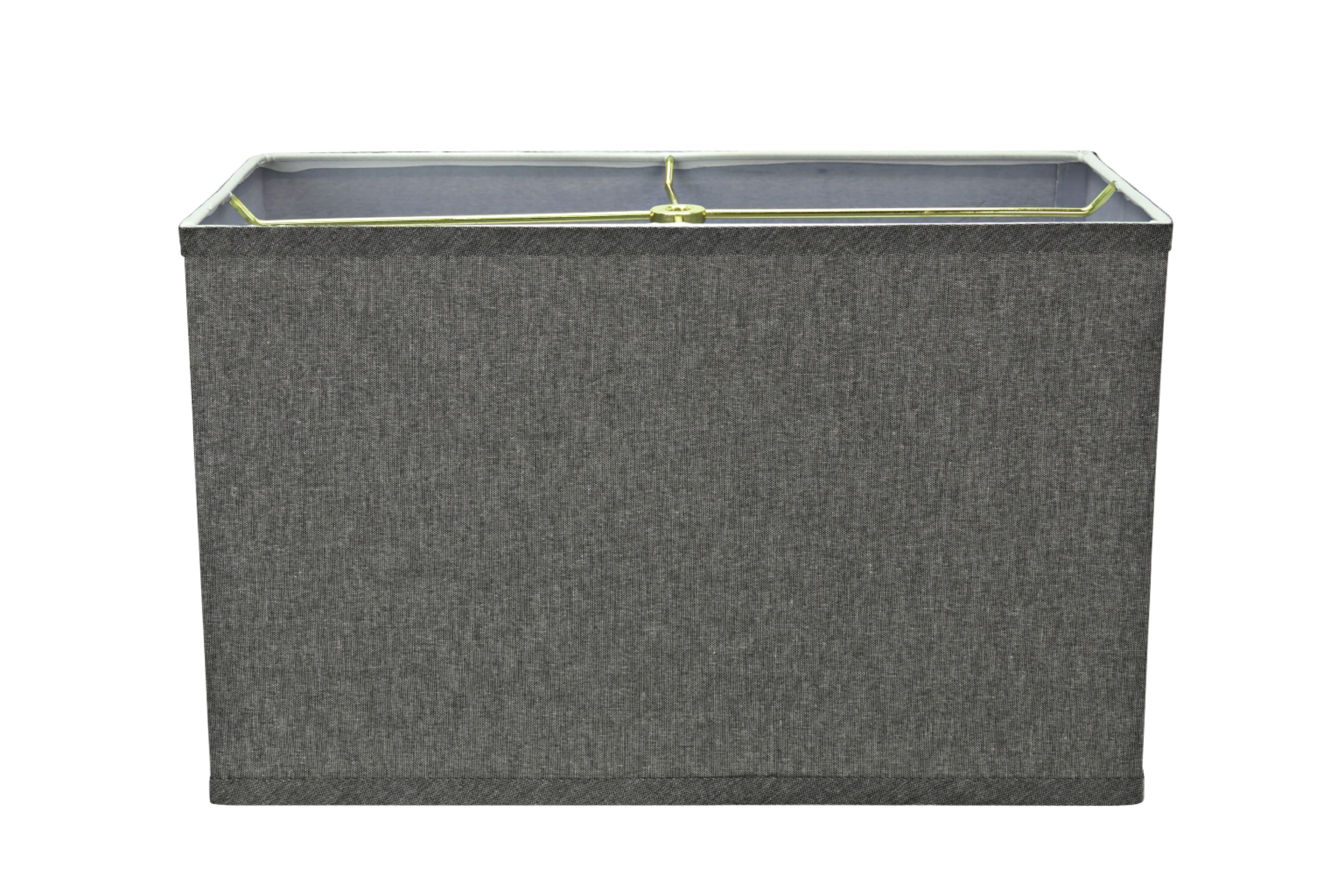 Aspen Creative 36007 Transitional Rectangular Hardback Shape Spider Construction Lamp Shade in Grey, 8" + 16" wide, (8" + 16") x (8" + 16") x 10"